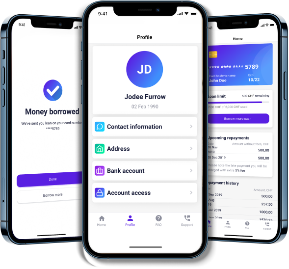 NerdySoft development of a creadit card with unique features. Fintech mobile app development